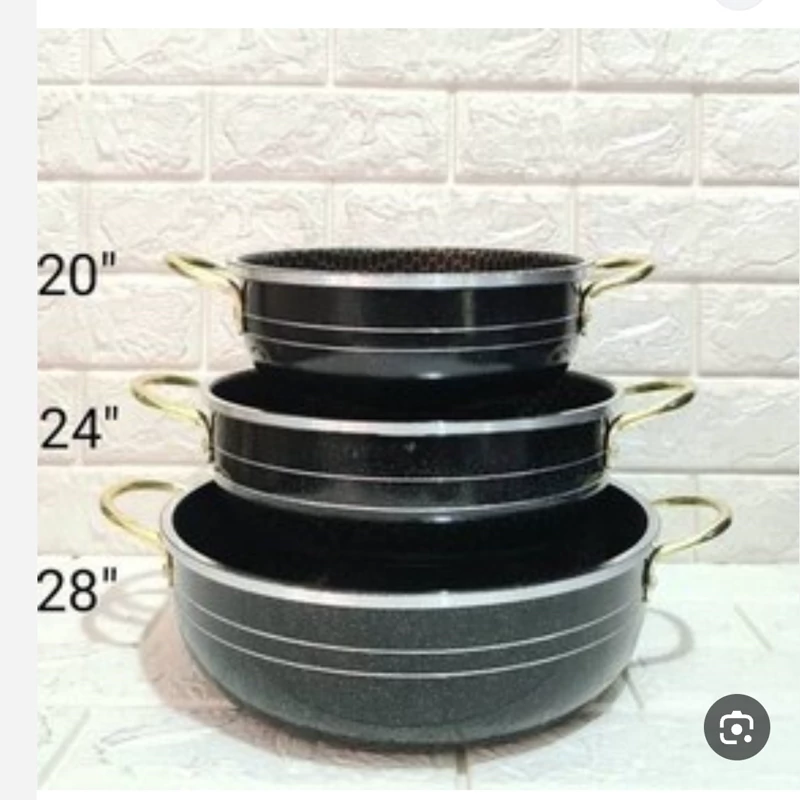 سه تابه دودسته درب دار زنبوری دسته طلایی هلنا مستقیم از کارخانه